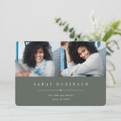 Faire-part Souligné | Simple Deux Diplôme Photo (Debout devant)