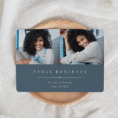 Faire-part Souligné | Simple Deux Diplôme Photo