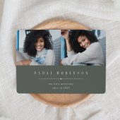 Faire-part Souligné | Simple Deux Diplôme Photo