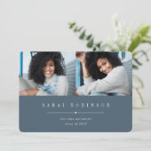 Faire-part Souligné | Simple Deux Diplôme Photo (Debout devant)