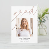 Faire-part Sous-couche Grad | Diplôme photo (Debout devant)