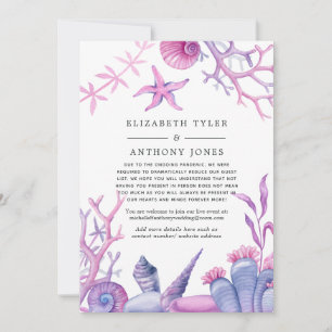 Faire-part Sous la liste d'invités Mariages réduits en mer