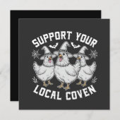 Faire-part Soutenez votre Coven Roster local Halloween Éffray (Devant / Derrière)