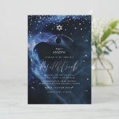 Faire-part Space Galaxy Stars Bar Mitzvah (Debout devant)