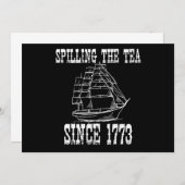 Faire-part Spilling The Tea Depuis 1773 Juillet Enseignant D' (Devant / Derrière)