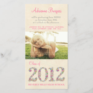 Faire-part Spring Blossoms de la classe de 2012 Graduation Ph