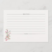 Faire-part Spring Recipe Card Floral Seasonal Kitchen (Dos)