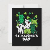 Faire-part St Patricks Catricks Day Cats Saint Pattys (Devant)