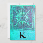 Faire-part STAR DU MATIN, bleu vif turquoise, blanc (Devant)