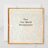 Faire-part STAR DU MATIN, jaune antique, vert, blanc (Dos)