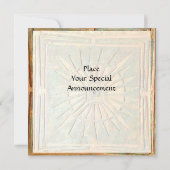 Faire-part STAR DU MATIN, jaune antique, vert, blanc (Dos)