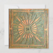 Faire-part STAR DU MATIN, jaune antique, vert, blanc (Devant)