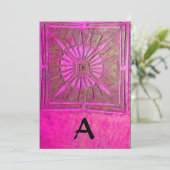 Faire-part STAR DU MATIN, rose vif, blanc violet (Debout devant)