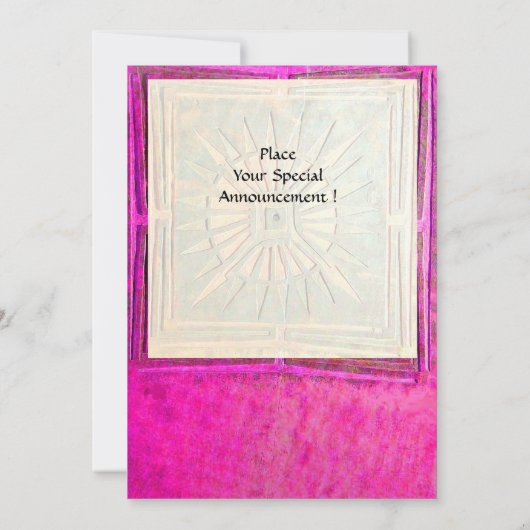 Faire-part STAR DU MATIN, rose vif, blanc violet (Dos)