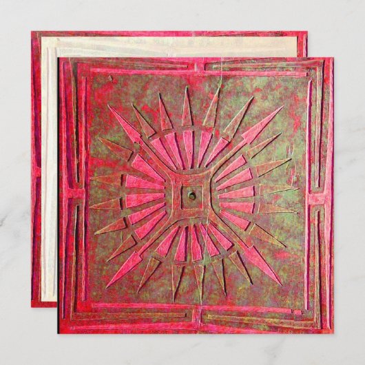 Faire-part STAR DU MATIN, rouge vif (Devant / Derrière)