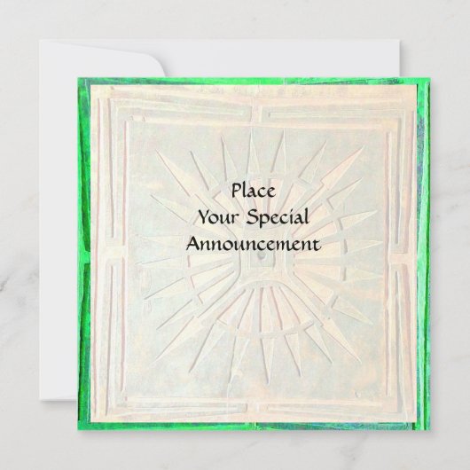 Faire-part STAR DU MATIN, vert clair blanc (Dos)