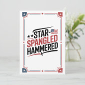 Faire-part Star Spangled Hammered | Drôle 4 juillet Tee (Debout devant)