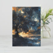 Faire-part Starry Celestin Tree Dreamscape (Debout devant)
