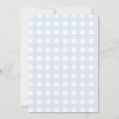 Faire-part Starry Gingham Baby Boy Birth Announcement Card (Dos)