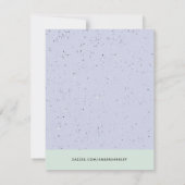 Faire-part Stationery minimaliste Terrazzo Monogram - Monnaie (Dos)