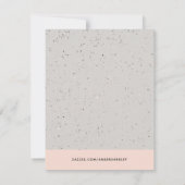 Faire-part Stationery minimaliste Terrazzo Monogramme - Gris (Dos)
