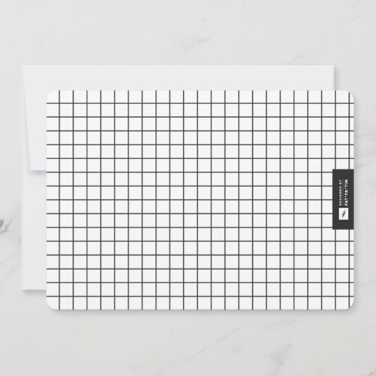 Faire-part Statistiques de bébé Monogramme Bleu Couleur Blocs (Dos)