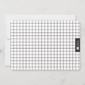 Faire-part Statistiques de bébé Monogramme Blocs de couleur b (Dos)
