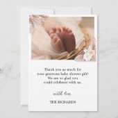 Faire-part Statistiques de naissance 2 Photo superposition Sc (Dos)