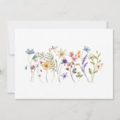 Faire-part Statistiques de naissance simples Photo Fleurs sau (Dos)