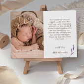 Faire-part Statistiques de naissance simples Photo Fleurs sau