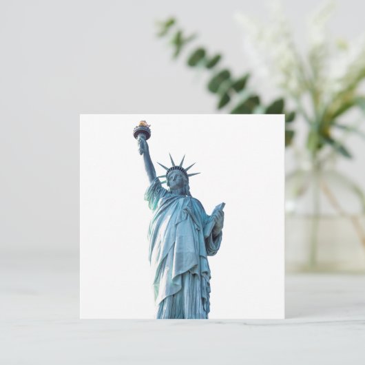 Faire-part Statue de la liberté (Debout devant)
