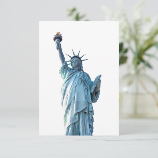 Faire-part Statue de la liberté (Debout devant)
