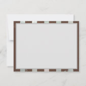 Faire-part Steampunk Clock and Turquoise Roses on Striped (Dos)