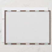 Faire-part Steampunk Clock and Turquoise Roses on Striped (Dos)