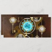 Faire-part Steampunk Rusty Background (Devant / Derrière)