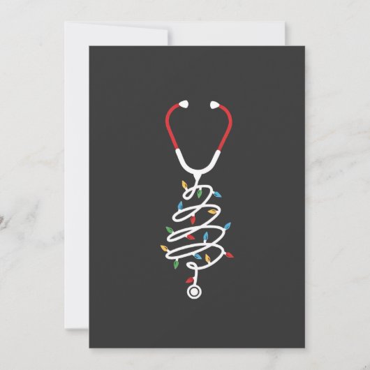 Faire-part Stethoscope Fournitures Médicales Lumières Arbre d (Devant)