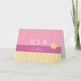 Faire-part Stripes C'est une fille !