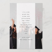 Faire-part Style Bold jaune or Foil GRAD photo 2023 (Dos)