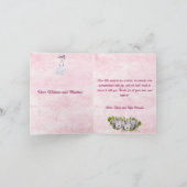 Faire-part Style rose Shabby Baby (Intérieur)