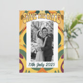 Faire-part style super rétro les années 70 seventies soixante (Debout devant)