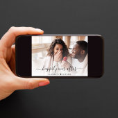 Faire-part Stylish Happy Ever Après Photo Cream Fiançailles