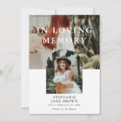 Faire-part Stylish Minimal 2 Photo Funeral Memorial (Devant)