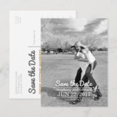 Faire-part Stylish Vertical Save the Date Photo Carte postale (Devant / Derrière)