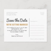 Faire-part Stylish Vertical Save the Date Photo Carte postale (Dos)