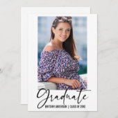 Faire-part Stylo à encre moderne Calligraphie Script Graduati (Devant / Derrière)