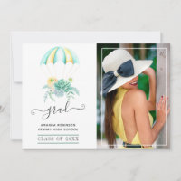 Succulents Whimsical Parachute Graduation Photo