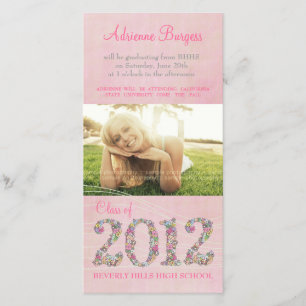 Faire-part Summer Blossoms de la classe de 2012 Graduation Ph