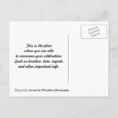 Faire-part Sunflower Enregistrer la date Carte postale (Dos)