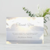 Faire-part Sunlight Streams & Clouds Merci Photo Memorial (Debout devant)