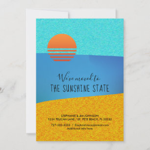 Faire-part Sunny Beach Nous Avons Déménagé Sud Nouvelle Adres